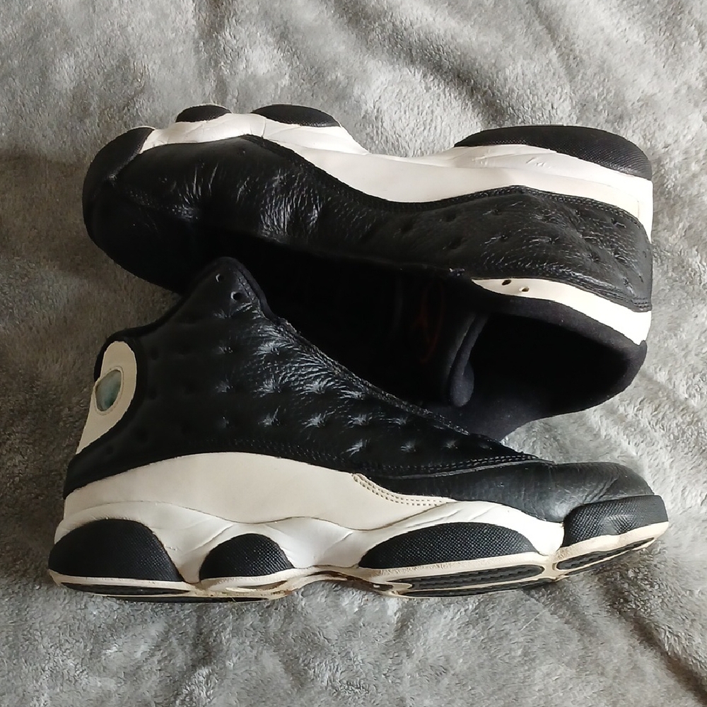 Jordan Black and White Sneakers with Panther-Inspired Design